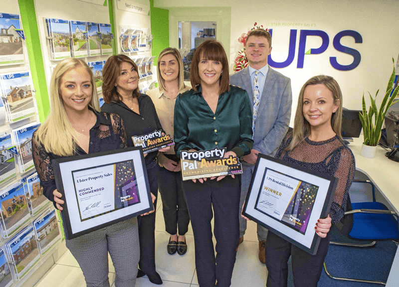 The UPS team celebrating their Property Pal Awards wins, including Highly Commended and a win for the UPS Rental Division