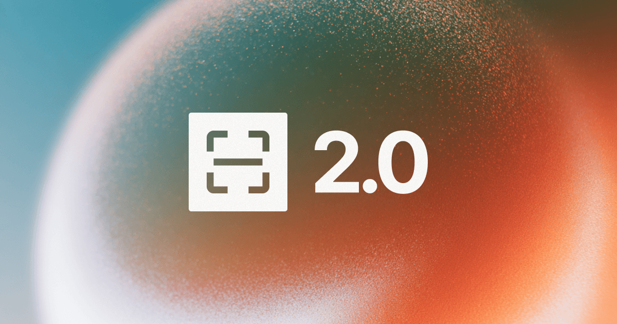 Wooma Vision 2.0 scan icon on a colourful gradient background, announcing the new release